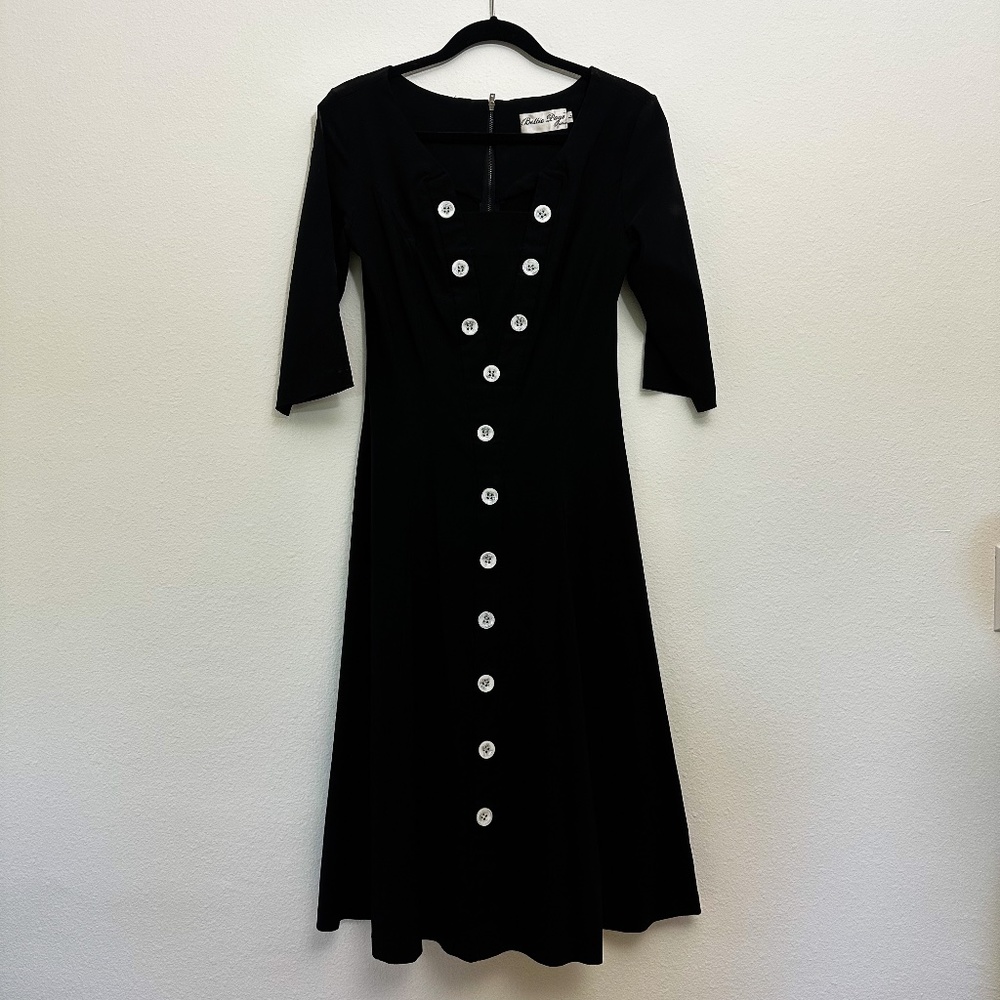 Bettie Page Las Vegas Black Stretch Retro Dress size large